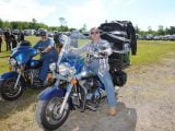 it is simply amazing how much stuff a determined Harley rider can manage to load on their bikes !!!